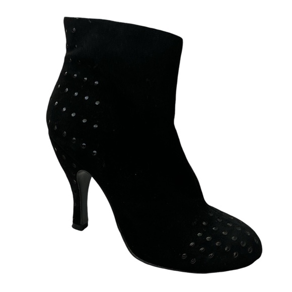 Lovely People Patent And Suede Heeled Boots - Picture 2 of 9